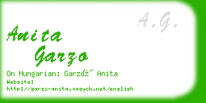 anita garzo business card